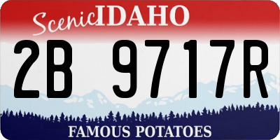 ID license plate 2B9717R