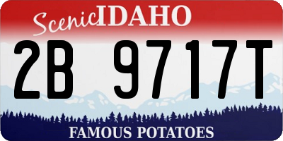 ID license plate 2B9717T