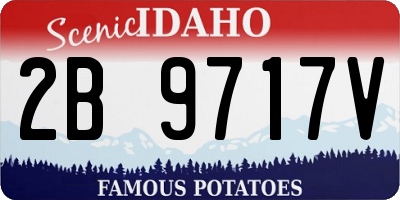 ID license plate 2B9717V
