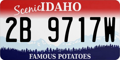 ID license plate 2B9717W