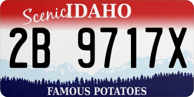 ID license plate 2B9717X