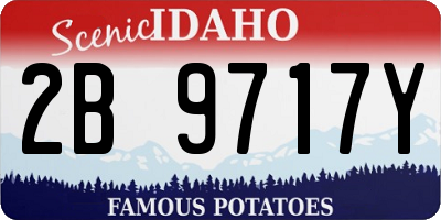 ID license plate 2B9717Y