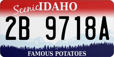 ID license plate 2B9718A