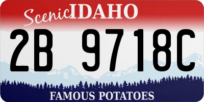 ID license plate 2B9718C