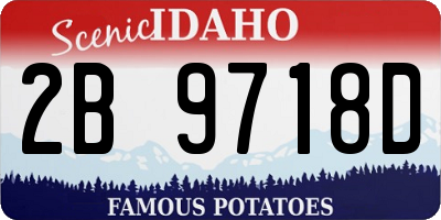 ID license plate 2B9718D