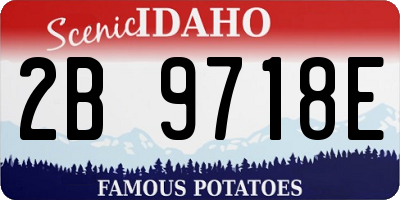 ID license plate 2B9718E