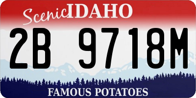 ID license plate 2B9718M