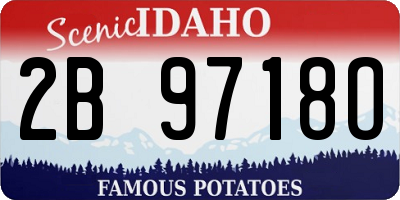 ID license plate 2B9718O