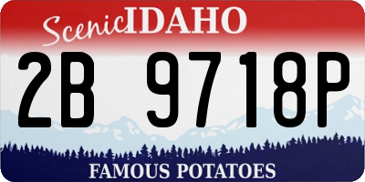 ID license plate 2B9718P