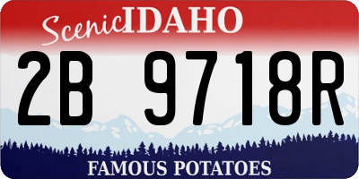 ID license plate 2B9718R