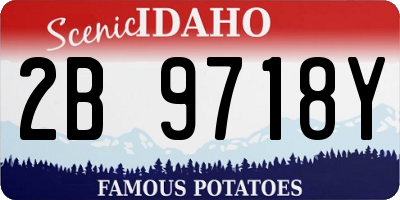 ID license plate 2B9718Y