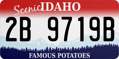 ID license plate 2B9719B