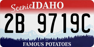 ID license plate 2B9719C
