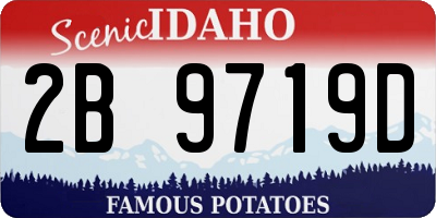 ID license plate 2B9719D