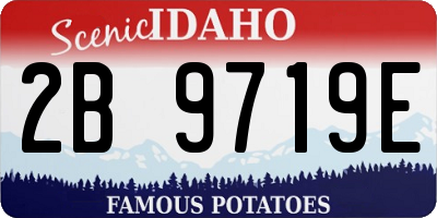 ID license plate 2B9719E