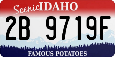 ID license plate 2B9719F