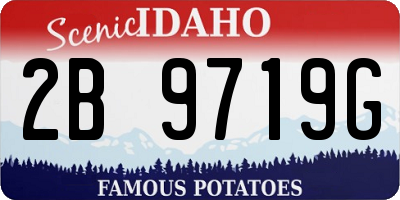 ID license plate 2B9719G