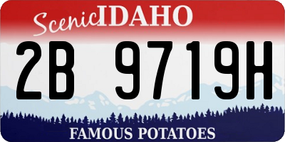 ID license plate 2B9719H