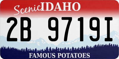 ID license plate 2B9719I