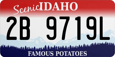 ID license plate 2B9719L