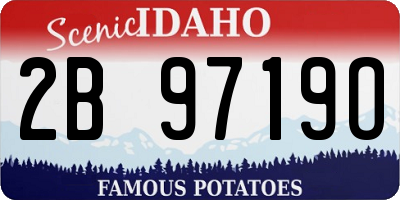 ID license plate 2B9719O