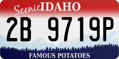 ID license plate 2B9719P