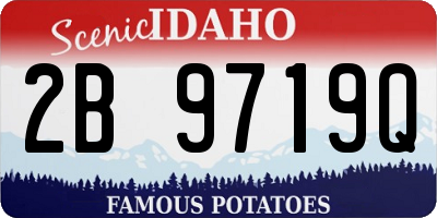 ID license plate 2B9719Q