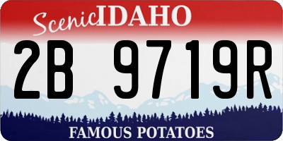 ID license plate 2B9719R