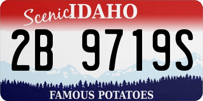 ID license plate 2B9719S