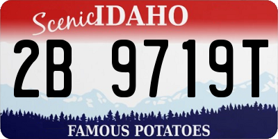 ID license plate 2B9719T