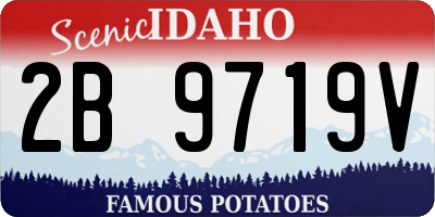 ID license plate 2B9719V