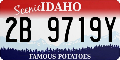 ID license plate 2B9719Y