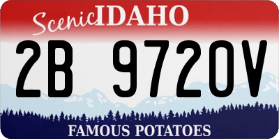 ID license plate 2B9720V