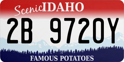 ID license plate 2B9720Y