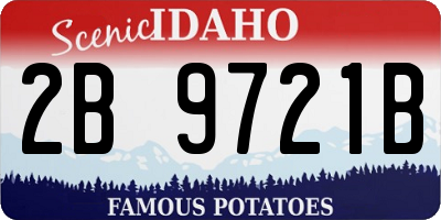 ID license plate 2B9721B
