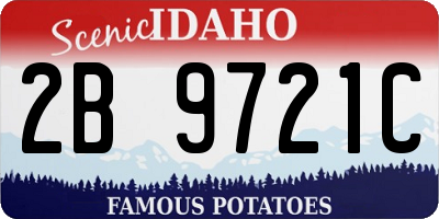 ID license plate 2B9721C