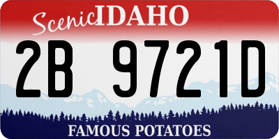 ID license plate 2B9721D