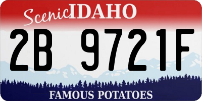 ID license plate 2B9721F
