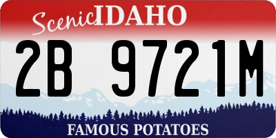 ID license plate 2B9721M