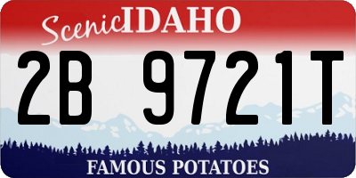ID license plate 2B9721T