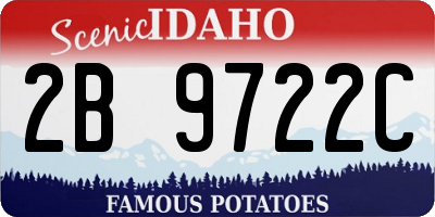 ID license plate 2B9722C