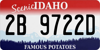 ID license plate 2B9722D