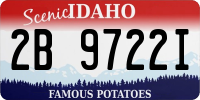 ID license plate 2B9722I