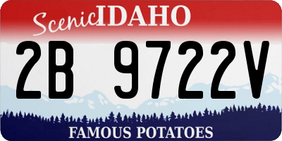 ID license plate 2B9722V