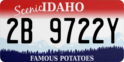 ID license plate 2B9722Y