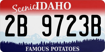ID license plate 2B9723B