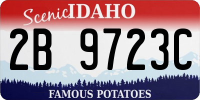 ID license plate 2B9723C