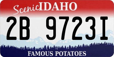 ID license plate 2B9723I