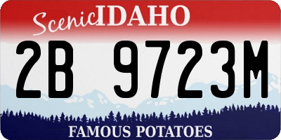 ID license plate 2B9723M