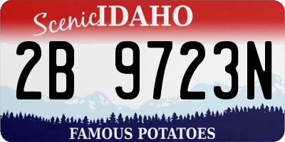 ID license plate 2B9723N